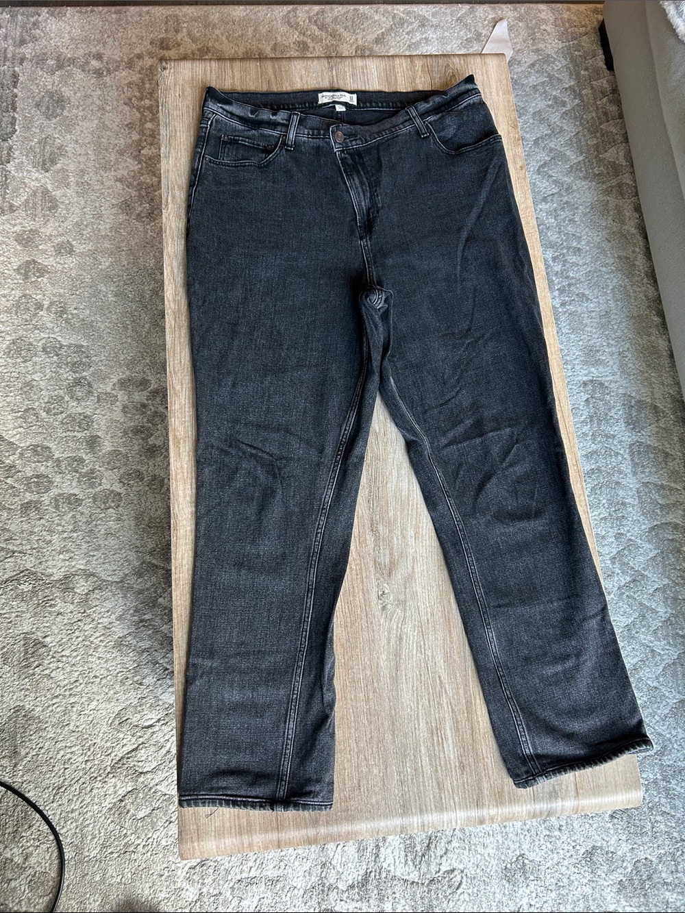 Abercrombie curve love asymmetrical jeans